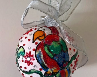 Handpainted Parrot Ornament