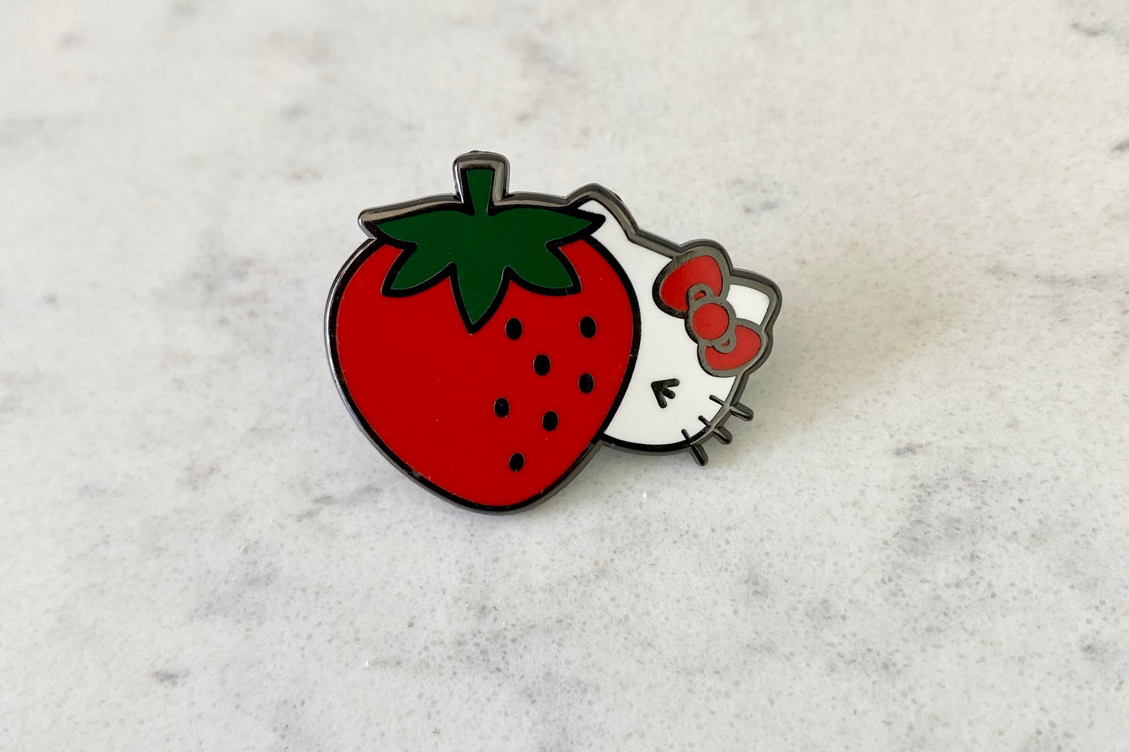 Kawaii Hello Kitty Strawberry Pin | Etsy