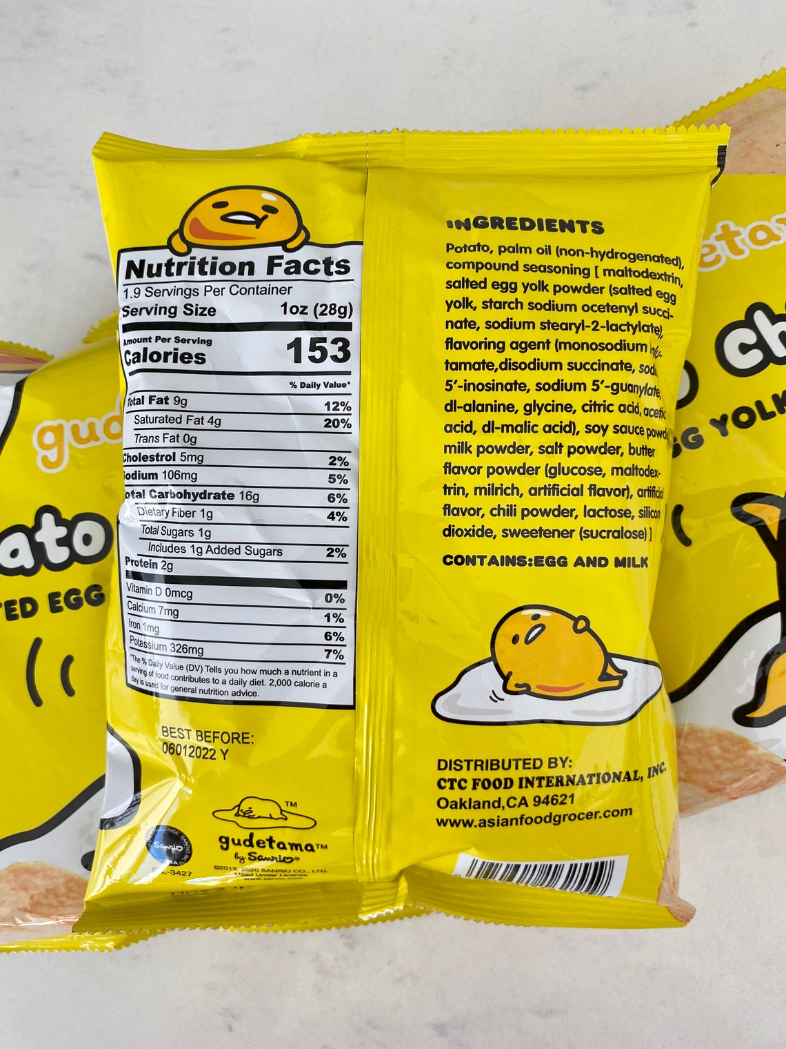 Gudetama Salted Egg Flavor Potato Chips Etsy