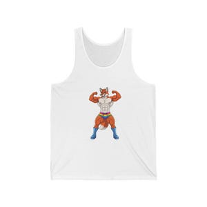 Fox Tank Top | Anthropomorphic Fox, Rainbow Shorts, Cartoon