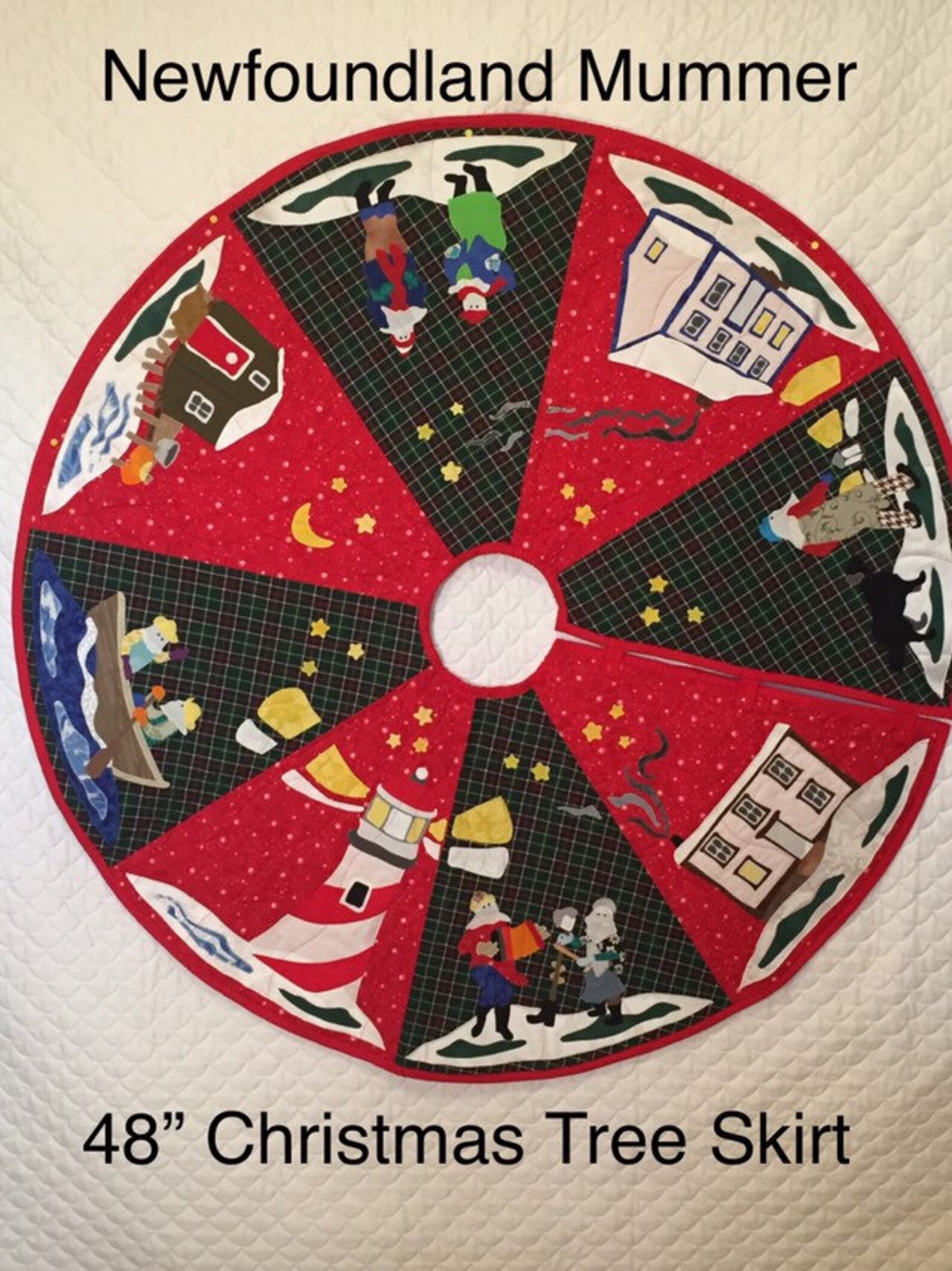 Tree Skirt Christmas Mummer Tree Skirt Newfoundland Mummer Etsy