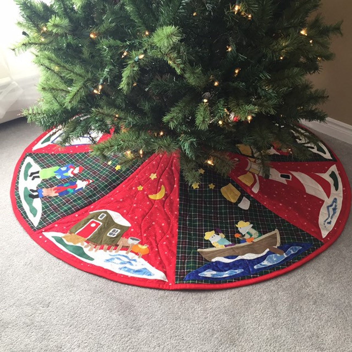 Tree Skirt Christmas Mummer Tree Skirt Newfoundland Mummer Etsy