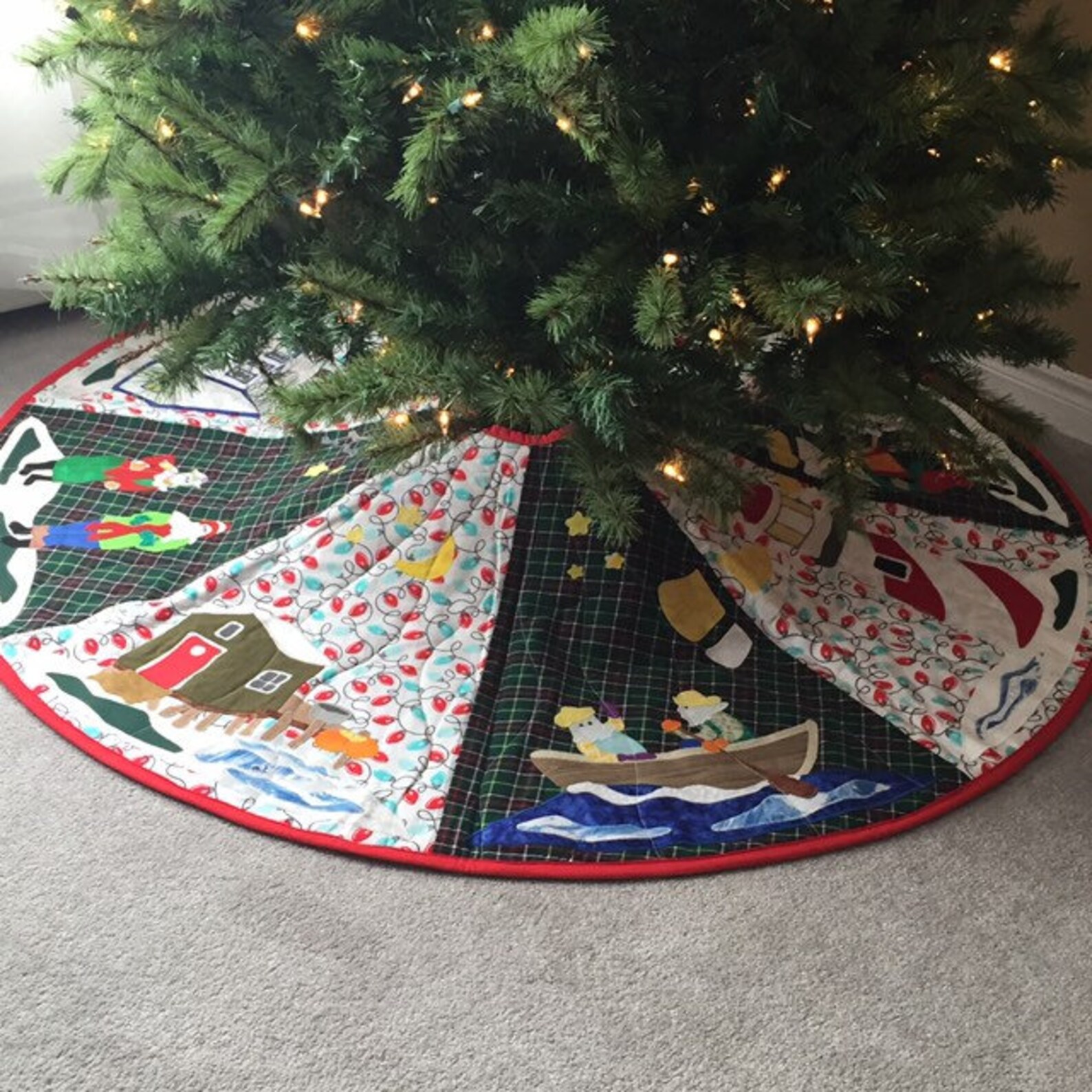 Tree Skirt Christmas Mummer Tree Skirt Newfoundland Mummer Etsy