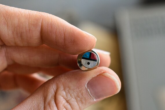 Vintage Zuni Sunface Tie Tack - image 7