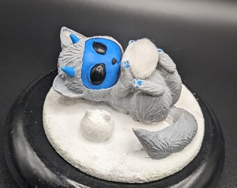 Yeti Abominable Snowman Cryptid Cat Figure