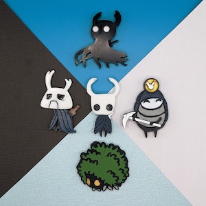 Hollow Knight Fridge Magnets 3D Resin Handpainted Magnetic Art: Little Ghost, Zote, Myla, Shade, Mosscreep