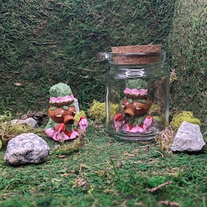 Deku Princess in a Bottle / Majora&#39;s Mask Geeky Handmade Figurine / Resin Sculpture