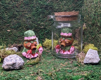 Deku Princess in a Bottle / Majora&#39;s Mask Geeky Handmade Figurine / Resin Sculpture