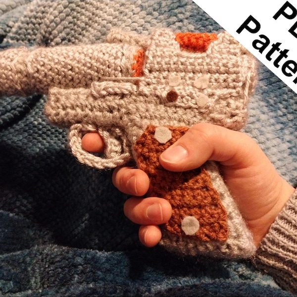 Beschreibung vor dem Kauf lesen! VM-19 Heavy Blaster Pistol Häkelanleitung US Englisch NICHT für Anfänger geeignet!