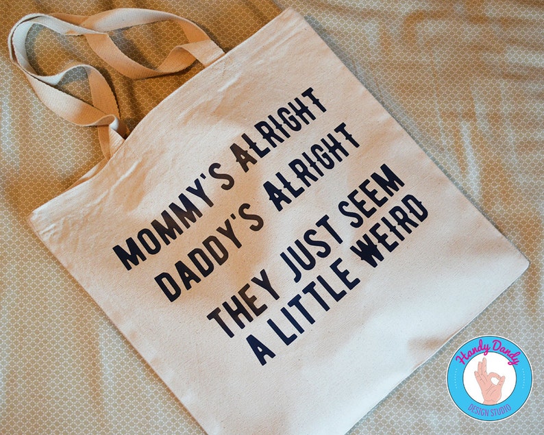 Canvas Tote Bag Music Cheap Trick Surrender Tote Bag Lyrics Mommy/'s Alright Mom Bag Parents Tote Daddy/'s Alright Funny Gift