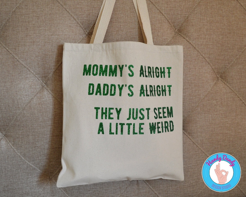 Canvas Tote Bag Music Cheap Trick Surrender Tote Bag Lyrics Mommy/'s Alright Mom Bag Parents Tote Daddy/'s Alright Funny Gift