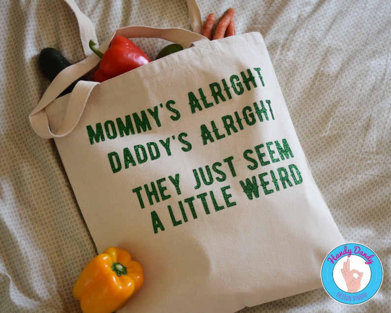 Canvas Tote Bag Music Cheap Trick Surrender Tote Bag Lyrics Mommy/'s Alright Mom Bag Parents Tote Daddy/'s Alright Funny Gift