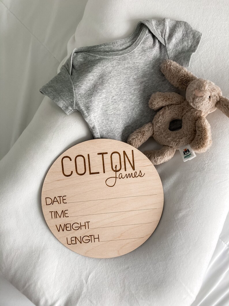 Baby Wood Sign Newborn Baby Sign Baby Nursery Decor New Etsy