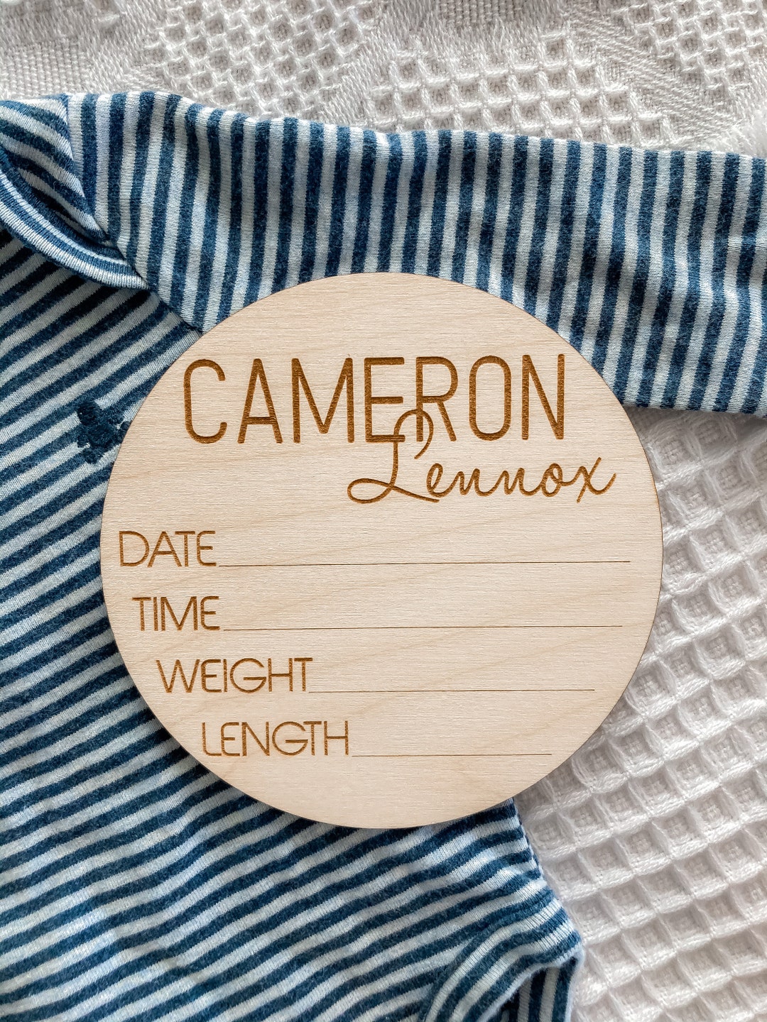 Baby Wood Sign, Newborn Baby Sign, Baby Nursery Decor, New Born Round