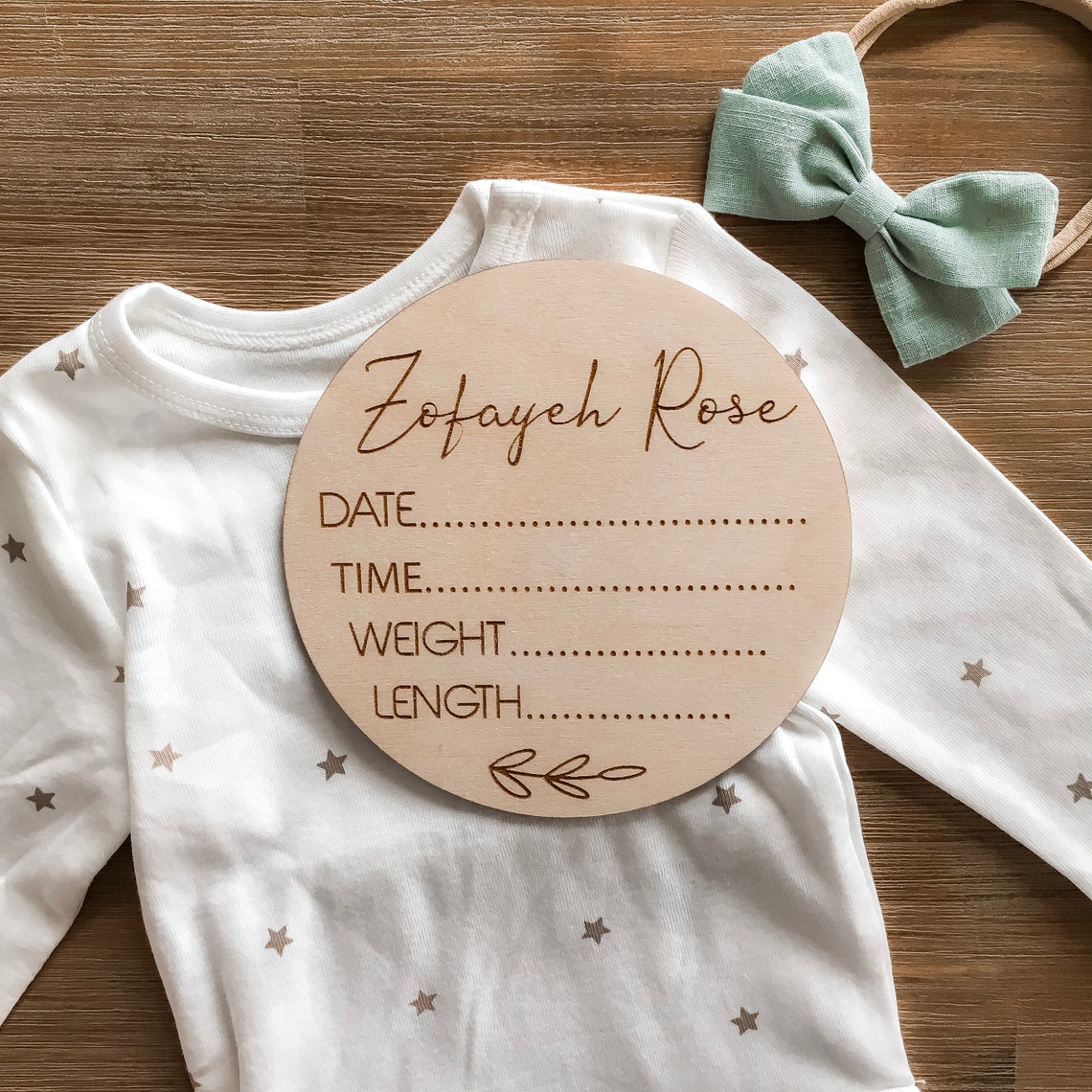 Baby Wood Sign Newborn Baby Sign Baby Nursery Decor New Etsy