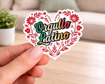 Orgullo Latino Sticker | Mexican Pride Water Bottle Decal