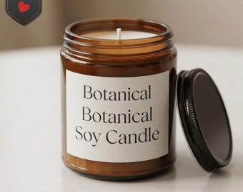 Minimal Custom Label Soy Candle, Personalized Home Fragrance, Luxury Soft Glam Decor, Aesthetic Bossy Chic Gift, Farmhouse Style