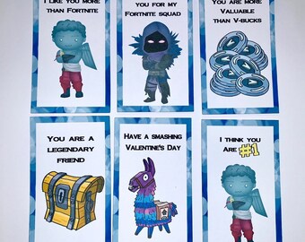 Fortnite Valentine Etsy - video game valentine cards