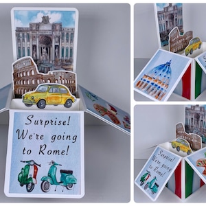 Rome Vacation Reveal Pop-up Card