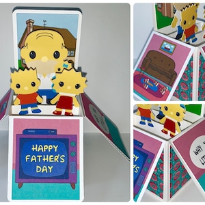 Cartoon Family Pop-up Father&#39;s Day Card