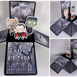 Classic Monsters Pop-up Card