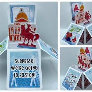 Boston Vacation Reveal Pop-up Card