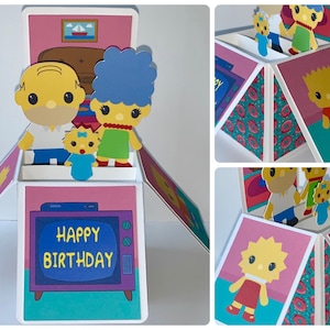 Cartoon Family Pop-up Card