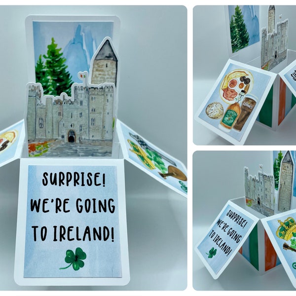 Ireland Vacation Reveal Pop-up Card