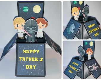 Galaxy Wars Pop-up Father's Day Card