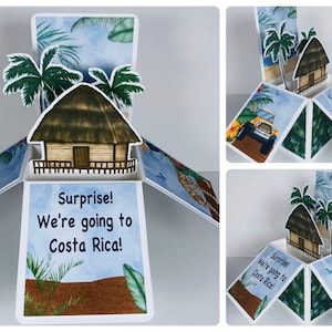 Vacation Reveal Pop-up Card (Costa Rica)