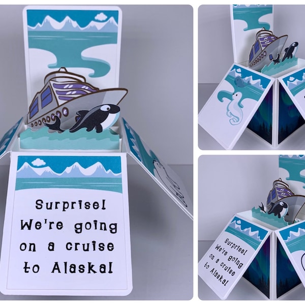 Alaskan Cruise Reveal Pop-up Card