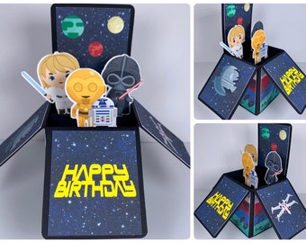 Galaxy Wars Pop-up Birthday Card