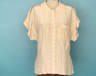 Nude Button Up - Etsy