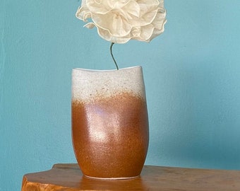 Rustic Boho Vintage Ceramic Flower Vase TaraLynEvansStudio