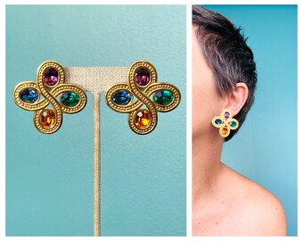 TaraLynEvansStudio Brass Patina Earrings 80s Oversized Earrings Large Modern Metal Earrings Big Long Bohemian Unique Earrings