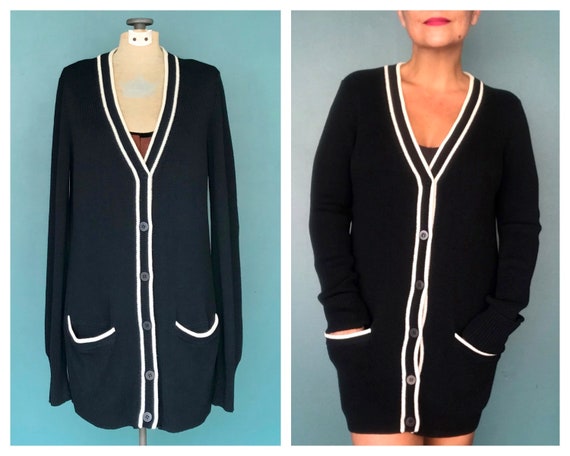 80s Donna Karan Cardigan Black Cardigan, TaraLynEv