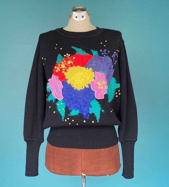 Trui met gevouwen mouwen en motief borduurwerk Kleding Dameskleding Sweaters Pullovers 