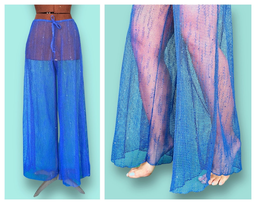 90s Sans Souci Navy Holiday Pants Sheer main image 0