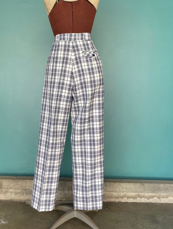 Retro Pants Plaid Pants Womens Pants 80s Pants Ta… - image 5