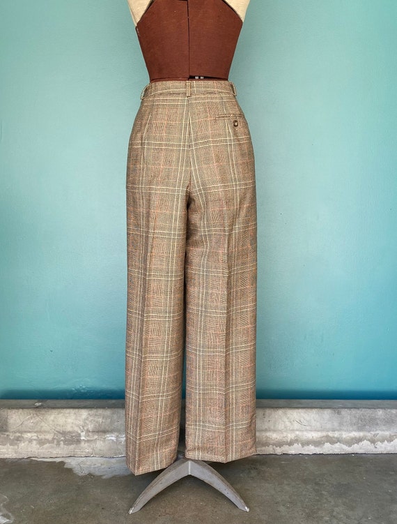 Brown Pants Womens Trousers Plaid Pants Trousers … - image 7