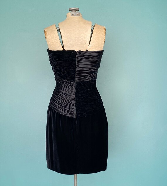 Genny Velvet Dress Black Mini Dress Designer Dres… - image 6