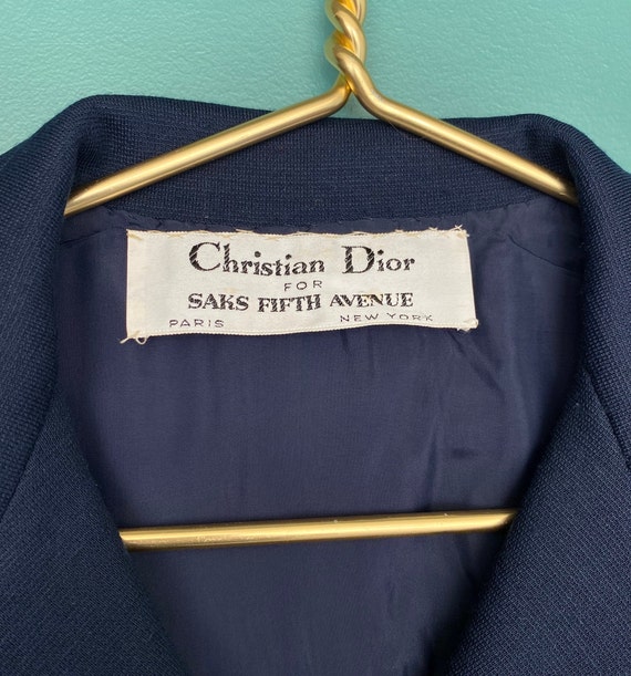 Christian Dior Navy Wool Mod Jacket Designer Vint… - image 8