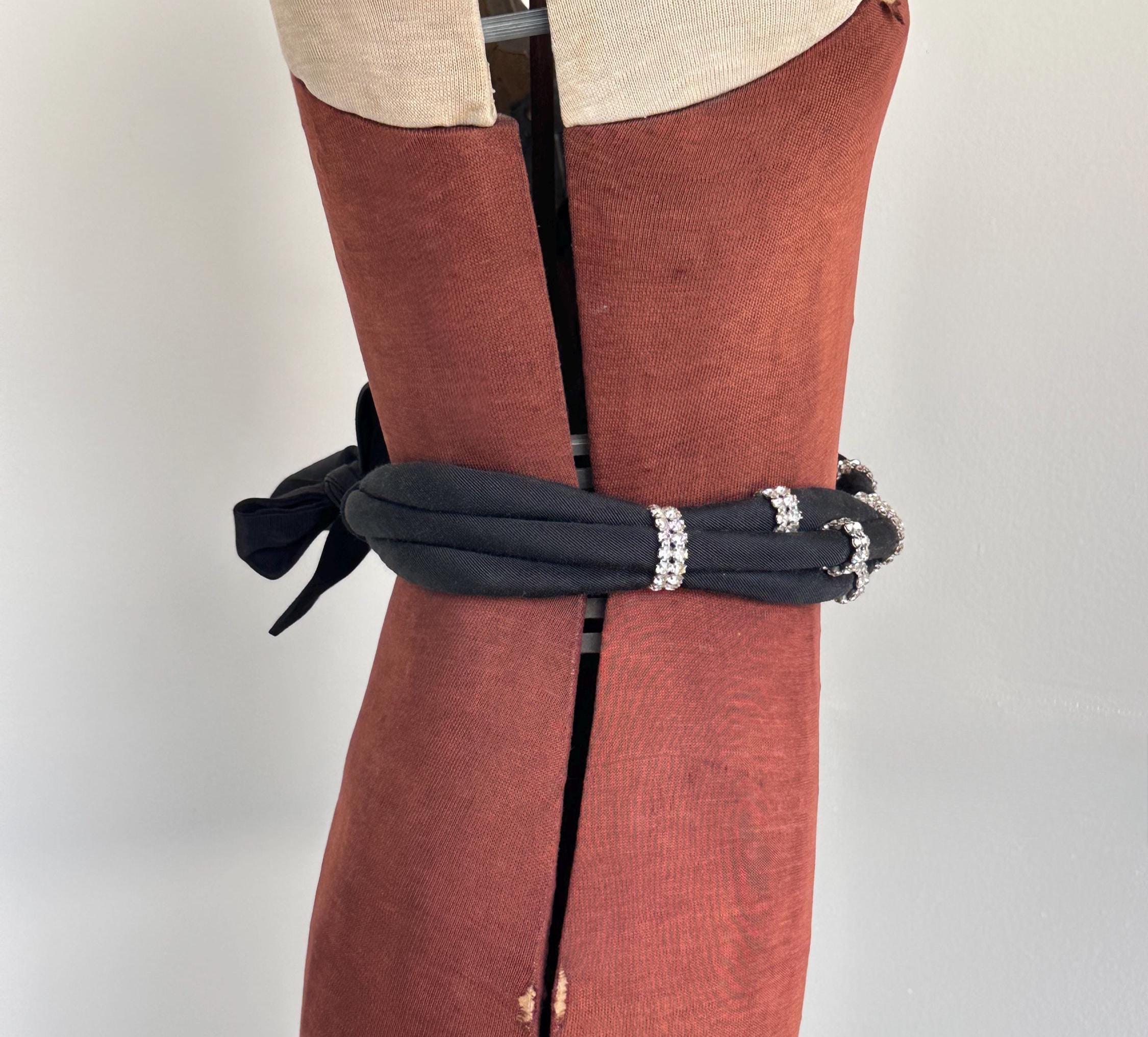 80s Vintage Black Rhinestone Rope Belt | Saks 5th Avenue  display picture 1