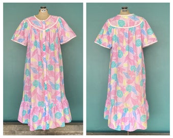 Floral Pastel House Dress MuuMuu Lounge Dress TaraLynEvansStudio