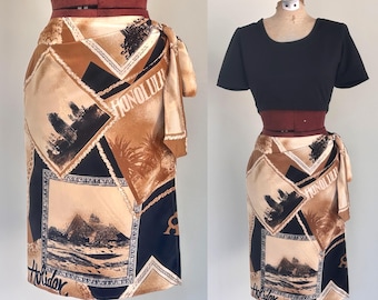 Gonna a portafoglio vintage anni '90 in seta Max Mara / Novità da donna / Designer di tendenza / Taglia piccola / Made in Italy / TaraLynEvansStudio