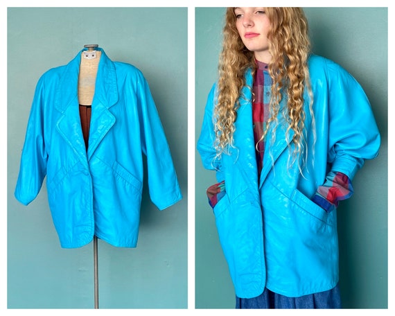 80s Leather Jacket Womens Leather Coat Leather Jac