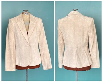 Leather Blazer 90s Leather Blazer Vintage Blazer Suede Blazer Womens Blazer 90s Clothes Blazer Vintage Blazer Jacket TaraLynEvansStudio