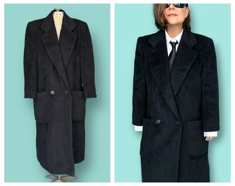 Perry Ellis Black Coat 80s Coat Vintage Coat Women Black Coat Women TaraLynEvansStudio