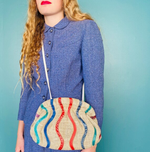 80s Memphis Style Shoulder Bag 1980s Purse, TaraLy