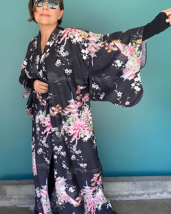Kimono floreale lungo discount